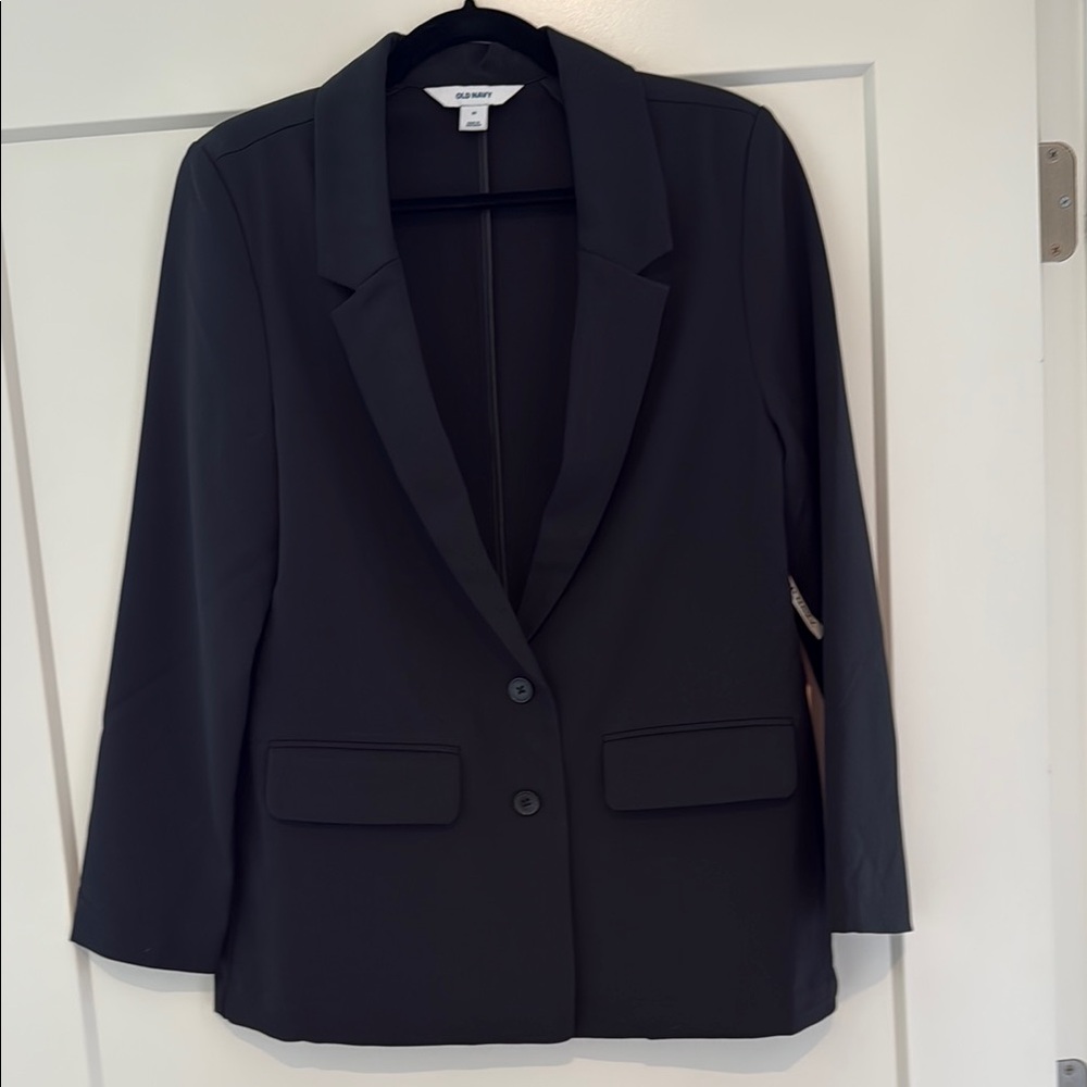 Old Navy Black Blazer Structured Tailored Design